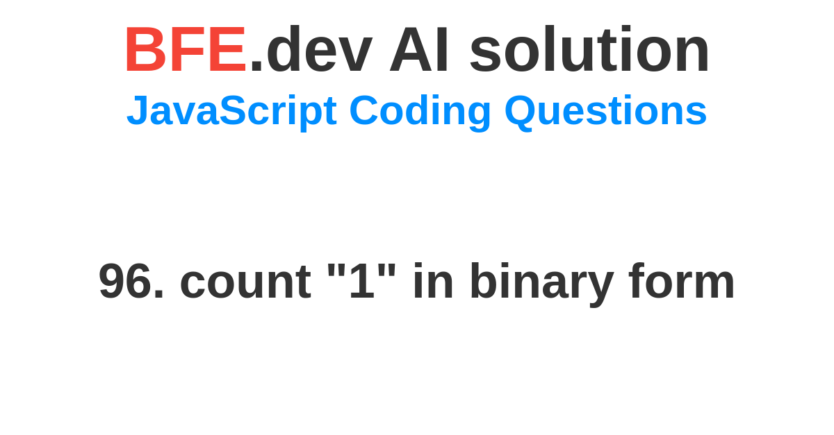 AI solution for JavaScript Coding Question on BFE.dev