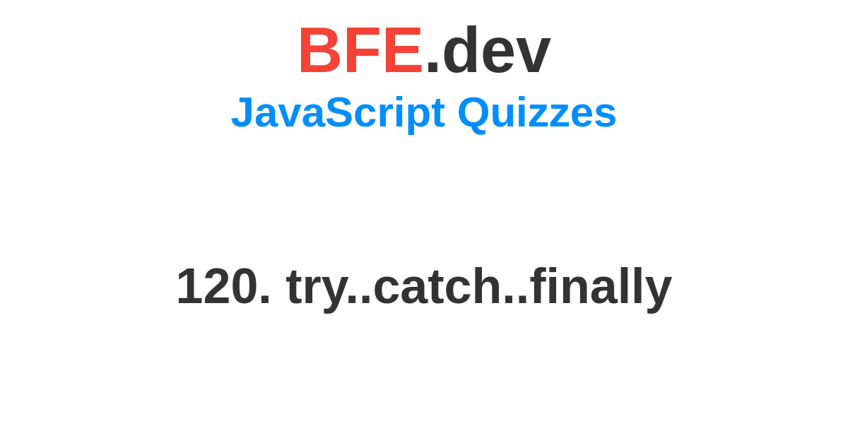 JavaScript trycatch