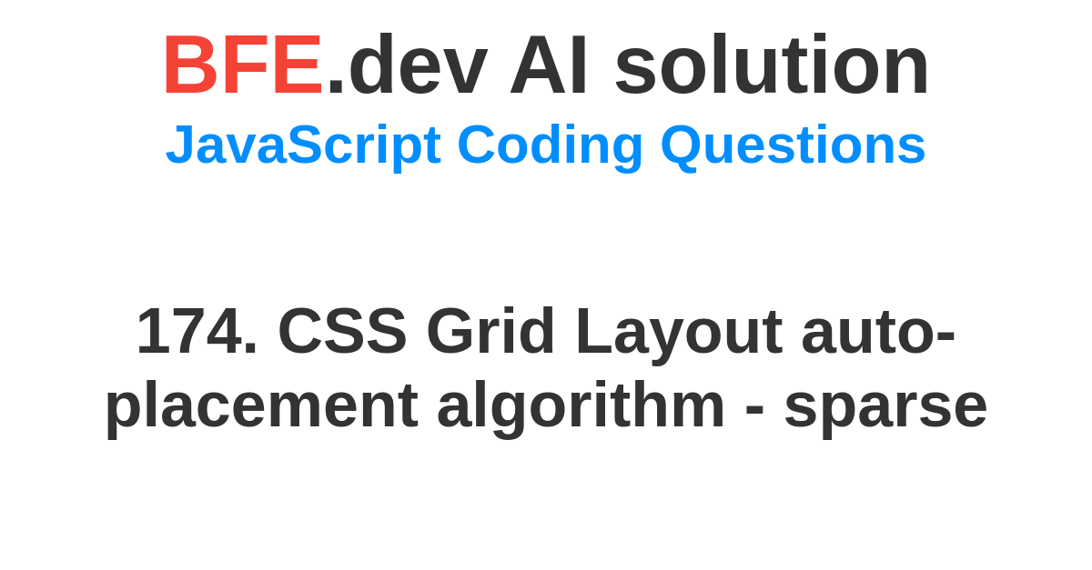 AI solution for JavaScript Coding Question on BFE.dev