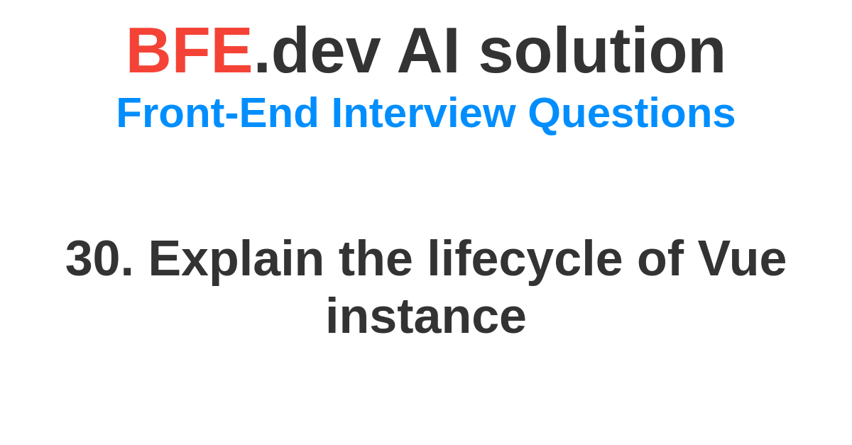 AI solution for Interview Question on BFE.dev