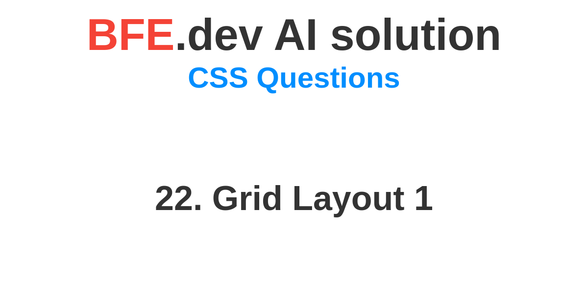AI solution for CSS coding question on BFE.dev