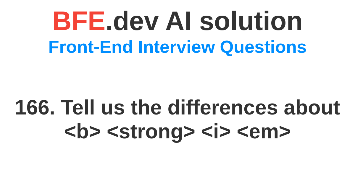 AI solution for Interview Question on BFE.dev